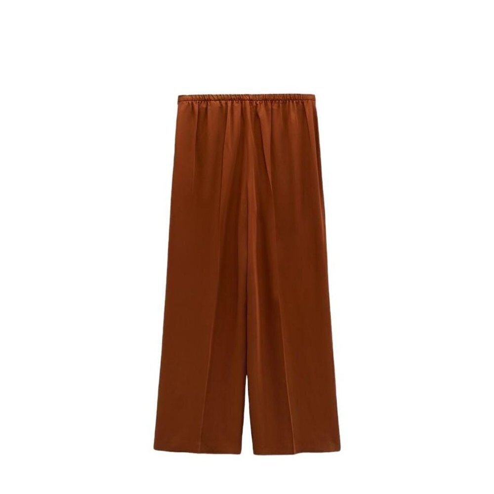 ZARA WIDE TROUSERS IN FLYING FABRIC COPPER SIZE M | 9479/054
